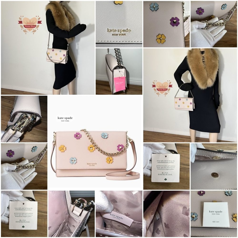 💜Kate Spade Leather Floral Crossbody Purse💜 - Picture 16 of 17